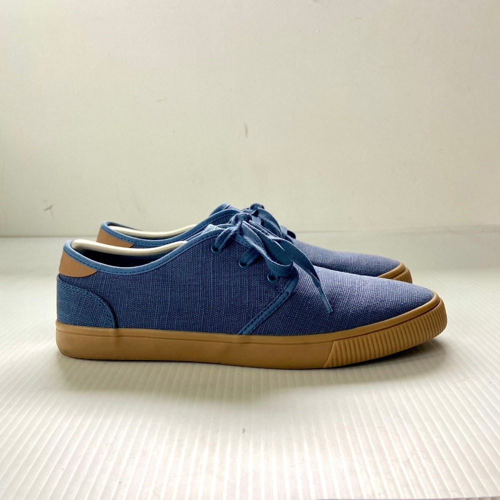 Toms Carlo Sneaker Slate Blue Heirloom Cloth Mens 9.5